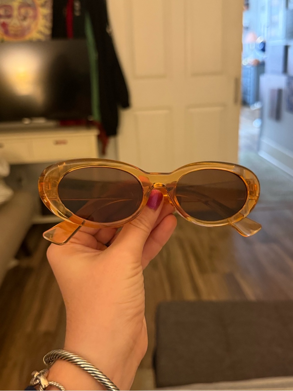 Vintage style amber sunglasses